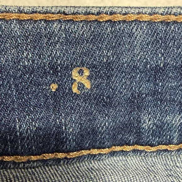 White House Black Market The Skimmer Distressed Mid Rise Jeans Size 8 #2168 - Picture 10 of 10